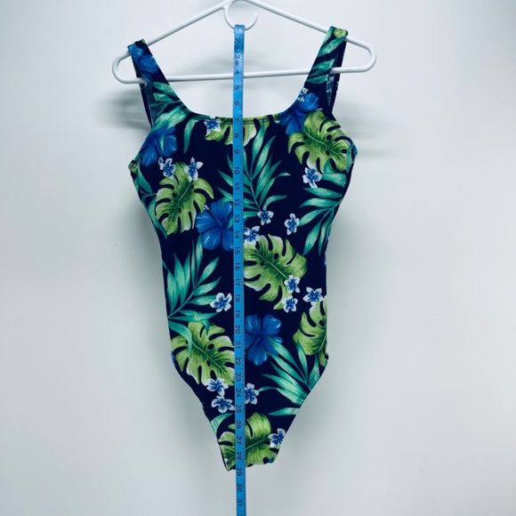 Kathy Ireland Bikini Sz 10 Women’s Tropical Print open back one-pieces Swimwear - Picture 6 of 9